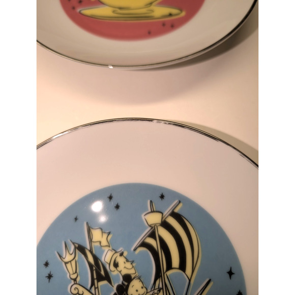 Walt Disney Gallery Collector Vintage Canape Plates Set of 4 Retro Ads Nostalgia - Picture 3 of 5